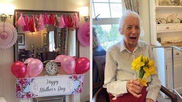 Mothering Sunday celebrations at Great Dunmow care home